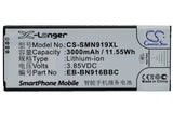 Battery for Samsung SM-N9100 EB-BN916BBC 3.85V Li-ion 3000mAh / 11.55Wh
