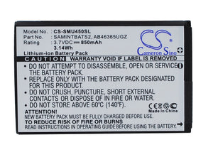 Battery for Verizon Rogue SCH-U960 AB463651GZ, AB463651GZBSTD, SAMINTBATS2 3.7V 
