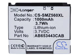Battery for Samsung SGH-A597 AB603443AA, AB603443AASTD, AB603443CA, AB603443CABS