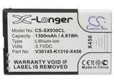 Battery for Siemens Gigaset SL930A V30145-K1310-X456 3.7V Li-ion 1300mAh / 4.81W