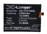 Battery for TCL M2U TLiS600 3.8V Li-Polymer 3300mAh / 12.54Wh