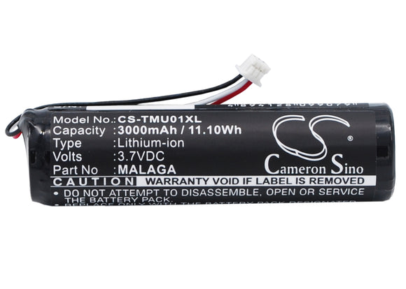 Battery for TomTom 4K00.001 6027A0050901, MALAGA 3.7V Li-ion 3000mAh / 11.10Wh