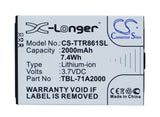 Battery for TP-Link M5250 ver 1.0 TBL-71A2000 3.7V Li-ion 2000mAh / 7.40Wh