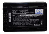Battery for Panasonic SDR-H100K VW-VBK180, VW-VBK180E-K, VW-VBK180-K 3.7V Li-ion