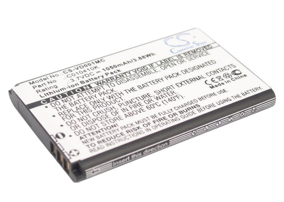 Battery for Aiptek VideoSharier VS1 3.7V Li-ion 1050mAh / 3.89Wh