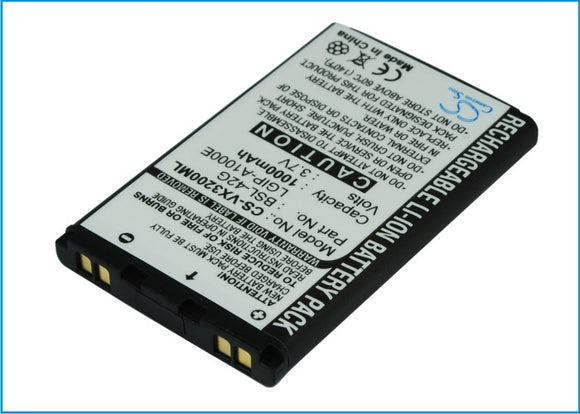 Battery for LG LX535 LGIP-A1000E, LGIP-A1100, LGIP-A1700E, LGTL-GCIP, LGTL-GCIP-