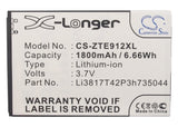 Battery for AT and T Compel Li3817T42P3h735044 3.7V Li-ion 1800mAh / 6.66Wh