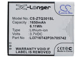 Battery for A plus World CG503 Li3716T42P3h705742 3.7V Li-ion 1650mAh / 6.11Wh